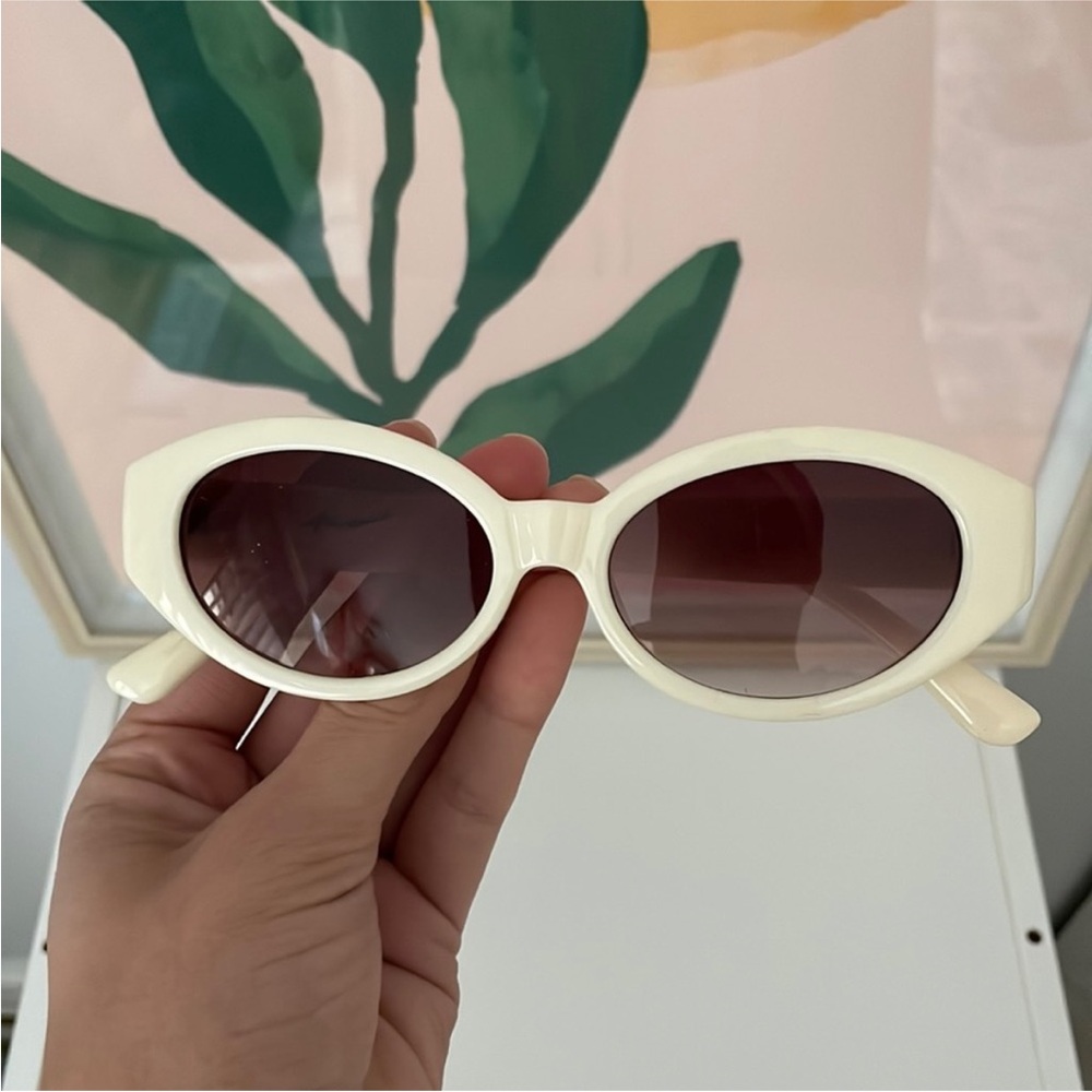 Free People white sunglasses